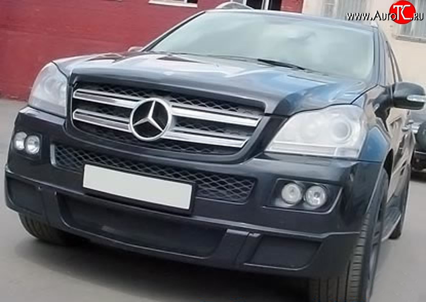 22 599 р. Накладка переднего бампера BRABUS Mercedes-Benz GL class X164 дорестайлинг (2006-2009) (Неокрашенная)  с доставкой в г. Кемерово