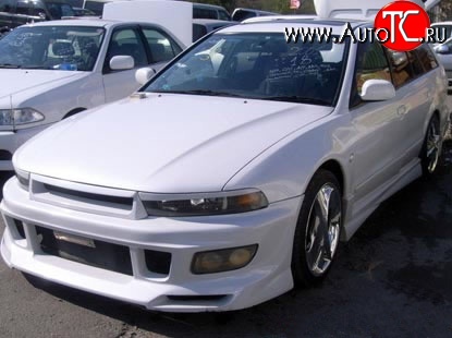 9 299 р. Пороги накладки Dolphin Mitsubishi Galant 8  дорестайлинг седан (1996-1998) (Неокрашенные)  с доставкой в г. Кемерово