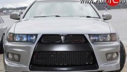 11 099 р. Передний бампер Evo style Mitsubishi Galant 8  дорестайлинг седан (1996-1998) (Без сетки, Неокрашенный)  с доставкой в г. Кемерово. Увеличить фотографию 2
