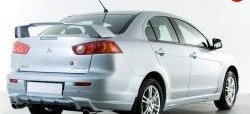 3 599 р. Накладка заднего бампера Elegance Mitsubishi Lancer 10 CY седан дорестайлинг (2007-2010) (Неокрашенная)  с доставкой в г. Кемерово. Увеличить фотографию 2