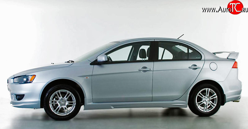 3 599 р. Пороги накладки Elegance Mitsubishi Lancer 10 CY хэтчбэк дорестайлинг (2007-2010) (Неокрашенные)  с доставкой в г. Кемерово