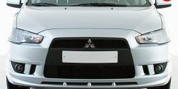 3 599 р. Накладка переднего бампера Elegance Mitsubishi Lancer 10 CY седан рестайлинг (2011-2017) (Неокрашенная)  с доставкой в г. Кемерово. Увеличить фотографию 3