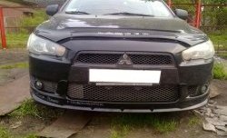 3 599 р. Накладка переднего бампера Elegance Mitsubishi Lancer 10 CY седан рестайлинг (2011-2017) (Неокрашенная)  с доставкой в г. Кемерово. Увеличить фотографию 2
