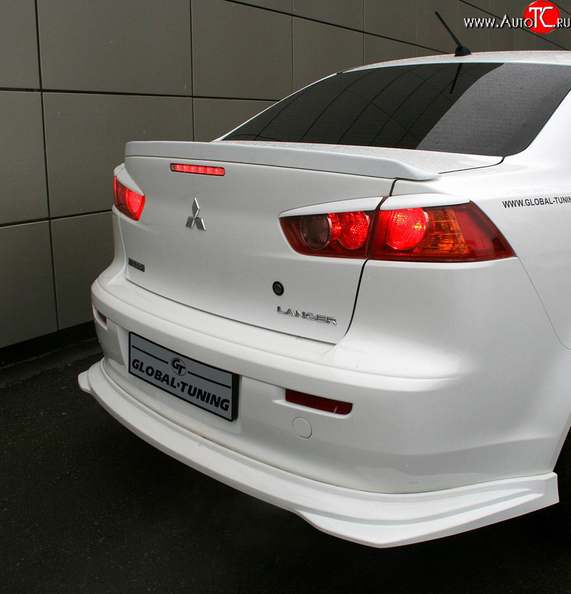 4 749 р. Лип спойлер Mitsubishi Global-Tuning  Mitsubishi Lancer  10 CY (2007-2017) седан дорестайлинг, седан рестайлинг (Неокрашенный)  с доставкой в г. Кемерово