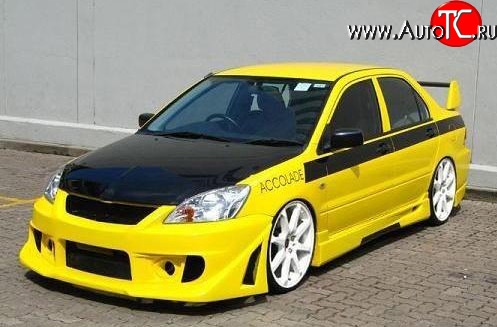10 699 р. Передний бампер Accolade на Mitsubishi Lancer 9 CS универсал 1-ый рестайлинг (2003-2005) (Неокрашенный)  с доставкой в г. Кемерово