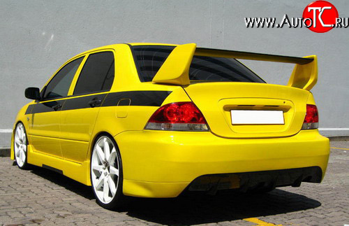 10 599 р. Задний бампер Accolade на Mitsubishi Lancer 9 CS седан 1-ый рестайлинг (2003-2005) (Неокрашенный)  с доставкой в г. Кемерово