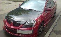 6 399 р. Накладка переднего бампера Evo  Mitsubishi Lancer  9 CS (2003-2009) седан 1-ый рестайлинг, универсал 1-ый рестайлинг, седан 2-ой рестайлинг, универсал 2-ой рестайлинг (Неокрашенная)  с доставкой в г. Кемерово. Увеличить фотографию 3