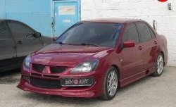 6 399 р. Накладка переднего бампера Evo  Mitsubishi Lancer  9 CS (2003-2009) седан 1-ый рестайлинг, универсал 1-ый рестайлинг, седан 2-ой рестайлинг, универсал 2-ой рестайлинг (Неокрашенная)  с доставкой в г. Кемерово. Увеличить фотографию 4