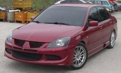 15 999 р. Передний бампер Evo  Mitsubishi Lancer  9 CS (2003-2009) седан 1-ый рестайлинг, универсал 1-ый рестайлинг, седан 2-ой рестайлинг, универсал 2-ой рестайлинг (Без сетки, Неокрашенный)  с доставкой в г. Кемерово. Увеличить фотографию 2