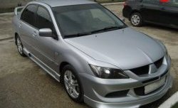 919 р. Комплект узких ресничек Evo V1 Mitsubishi Lancer 9 CS седан 2-ой рестайлинг (2005-2009) (Неокрашенные)  с доставкой в г. Кемерово. Увеличить фотографию 2