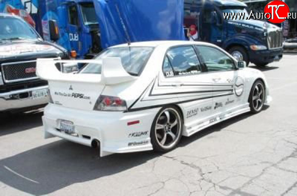 7 549 р. Задний бампер XS Mitsubishi Lancer Evolution 8 CT9A седан (2003-2005)  с доставкой в г. Кемерово