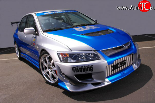 7 699 р. Передний бампер XS Mitsubishi Lancer Evolution 8 CT9A седан (2003-2005)  с доставкой в г. Кемерово