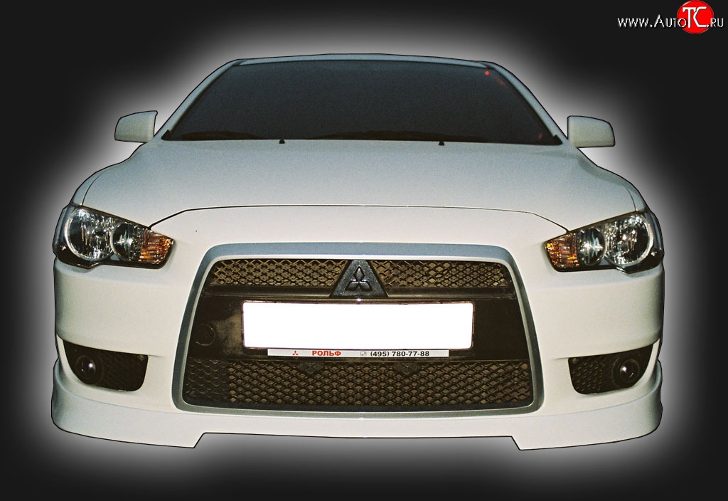4 999 р. Накладка на решётку радиатора GT Dynamics Mitsubishi Lancer 10 CY седан рестайлинг (2011-2017) (Неокрашенная)  с доставкой в г. Кемерово