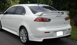 5 299 р. Накладка Zodiak под одинарный выхлоп на задний бампер  Mitsubishi Lancer  10 CY (2007-2017) седан дорестайлинг, седан рестайлинг (Неокрашенная)  с доставкой в г. Кемерово. Увеличить фотографию 6