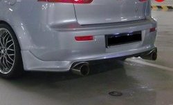 5 299 р. Накладка Zodiak V2 на задний бампер  Mitsubishi Lancer  10 CY (2007-2017) седан дорестайлинг, седан рестайлинг (Неокрашенная)  с доставкой в г. Кемерово. Увеличить фотографию 2