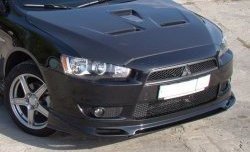 4 999 р. Накладка Zodiak на передний бампер  Mitsubishi Lancer  10 CY (2007-2017) седан дорестайлинг, хэтчбэк дорестайлинг, седан рестайлинг, хэтчбек 5 дв рестайлинг (Неокрашенная)  с доставкой в г. Кемерово. Увеличить фотографию 2