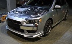 4 999 р. Накладка Zodiak на передний бампер  Mitsubishi Lancer  10 CY (2007-2017) седан дорестайлинг, хэтчбэк дорестайлинг, седан рестайлинг, хэтчбек 5 дв рестайлинг (Неокрашенная)  с доставкой в г. Кемерово. Увеличить фотографию 3