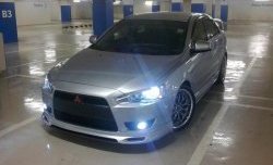 4 999 р. Накладка Zodiak на передний бампер  Mitsubishi Lancer  10 CY (2007-2017) седан дорестайлинг, хэтчбэк дорестайлинг, седан рестайлинг, хэтчбек 5 дв рестайлинг (Неокрашенная)  с доставкой в г. Кемерово. Увеличить фотографию 6