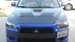 31 799 р. Пластиковый капот Evo Mitsubishi Lancer 10 CY седан дорестайлинг (2007-2010) (Неокрашенный)  с доставкой в г. Кемерово. Увеличить фотографию 10