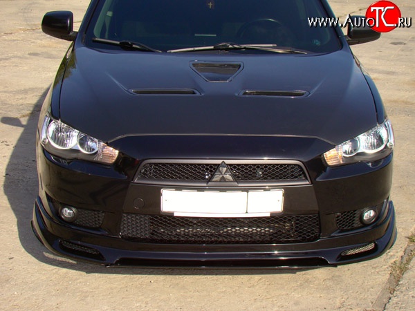 31 799 р. Пластиковый капот Evo  Mitsubishi Lancer  10 CY (2007-2017) седан дорестайлинг, хэтчбэк дорестайлинг, седан рестайлинг, хэтчбек 5 дв рестайлинг (Неокрашенный)  с доставкой в г. Кемерово