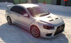 31 799 р. Пластиковый капот Evo Mitsubishi Lancer 10 CY седан дорестайлинг (2007-2010) (Неокрашенный)  с доставкой в г. Кемерово. Увеличить фотографию 3