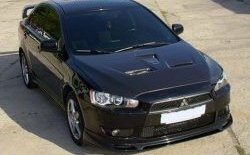 31 799 р. Пластиковый капот Evo  Mitsubishi Lancer  10 CY (2007-2017) седан дорестайлинг, хэтчбэк дорестайлинг, седан рестайлинг, хэтчбек 5 дв рестайлинг (Неокрашенный)  с доставкой в г. Кемерово. Увеличить фотографию 6