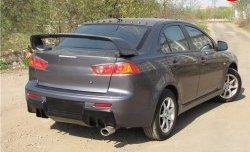 Накладка Evo на задний бампер Mitsubishi Lancer  10 CY (2007-2017) седан дорестайлинг, седан рестайлинг