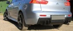 5 399 р. Накладка Evo на задний бампер  Mitsubishi Lancer  10 CY (2007-2017) седан дорестайлинг, седан рестайлинг (Неокрашенная)  с доставкой в г. Кемерово. Увеличить фотографию 2
