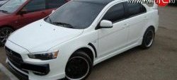 4 189 р. Пороги накладки Evo  Mitsubishi Lancer  10 CY (2007-2017) седан дорестайлинг, хэтчбэк дорестайлинг, седан рестайлинг, хэтчбек 5 дв рестайлинг (Неокрашенные)  с доставкой в г. Кемерово. Увеличить фотографию 3