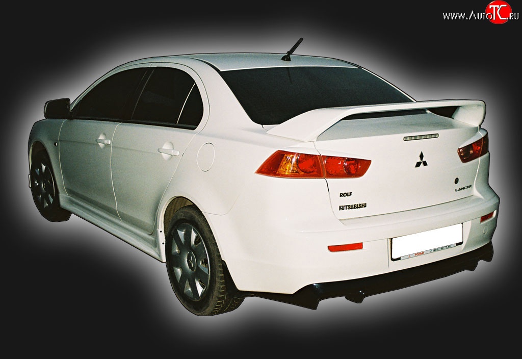 4 249 р. Накладка заднего бампера GT Dynamics Mitsubishi Lancer 10 CY седан дорестайлинг (2007-2010) (Неокрашенная)  с доставкой в г. Кемерово