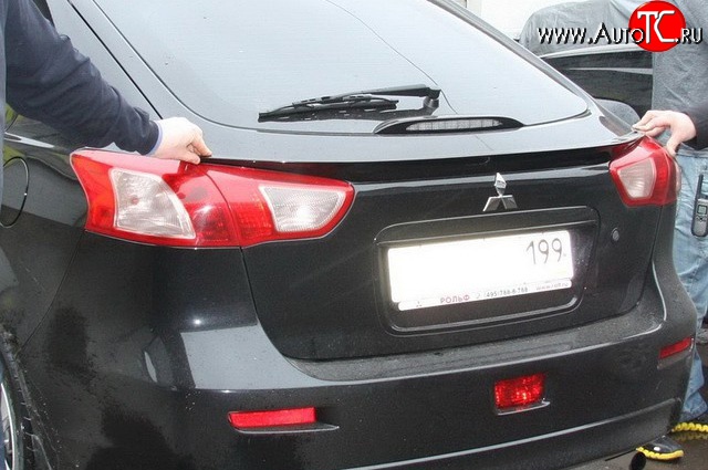 4 199 р. Лип спойлер Sport 5D (хетчбек)  Mitsubishi Lancer  10 CY (2007-2017) хэтчбэк дорестайлинг, хэтчбек 5 дв рестайлинг (Неокрашенный)  с доставкой в г. Кемерово