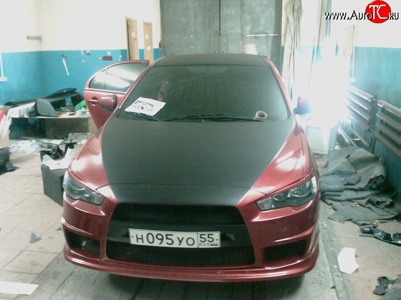 10 849 р. Передний бампер Sport Mitsubishi Lancer 10 CY хэтчбэк дорестайлинг (2007-2010) (Неокрашенный)  с доставкой в г. Кемерово