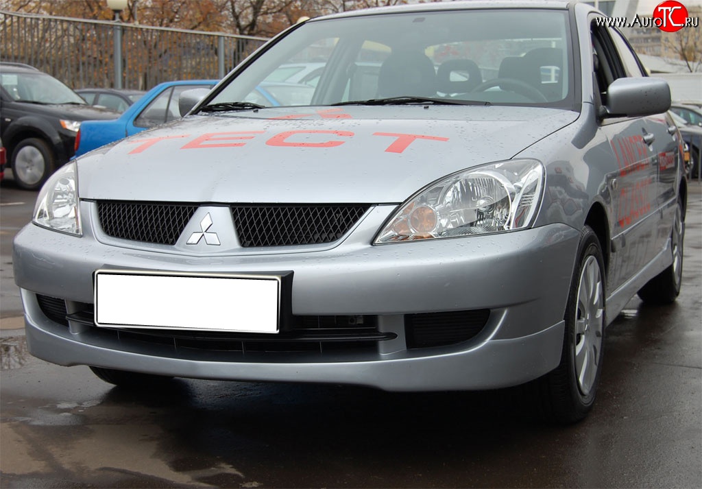 4 249 р. Накладка переднего бампера GT Dynamics Mitsubishi Lancer 9 CS универсал 1-ый рестайлинг (2003-2005) (Неокрашенная)  с доставкой в г. Кемерово