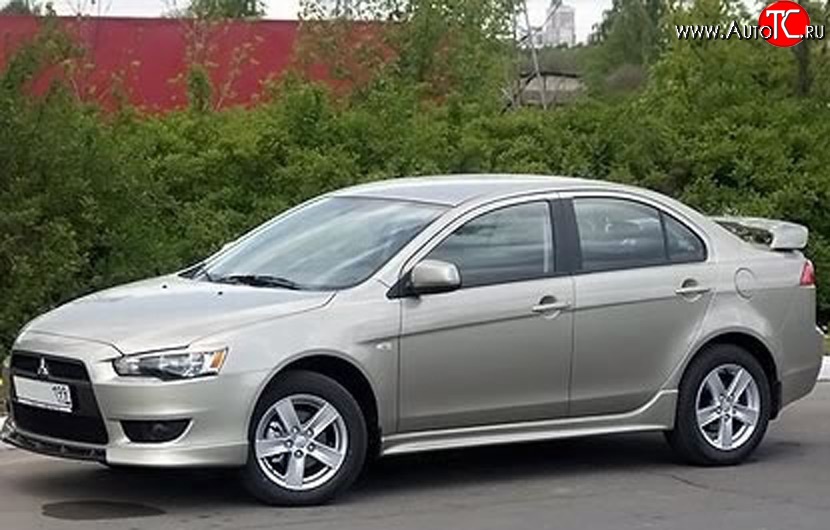 3 699 р. Пороги накладки Сток 2л  Mitsubishi Lancer  10 CY (2007-2017) седан дорестайлинг, хэтчбэк дорестайлинг, седан рестайлинг, хэтчбек 5 дв рестайлинг (Неокрашенные)  с доставкой в г. Кемерово