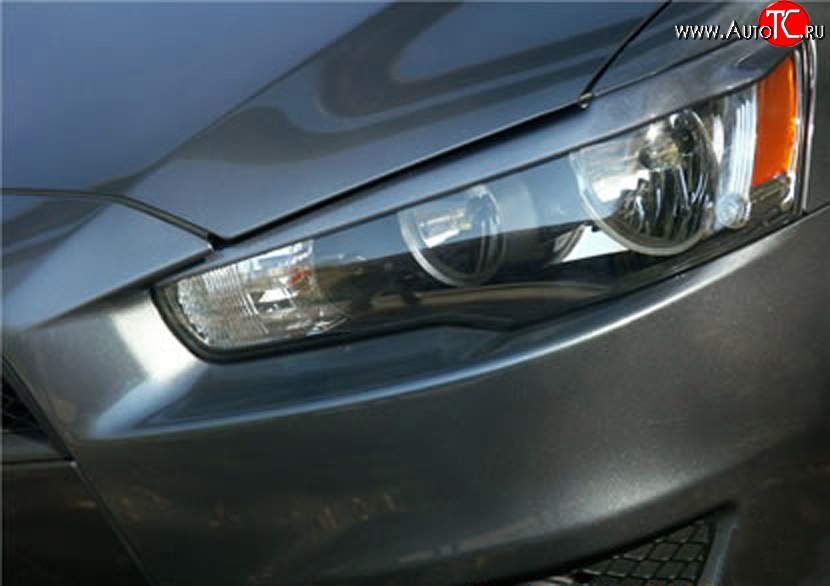 739 р. Реснички Evo Mitsubishi Lancer 10 CY седан рестайлинг (2011-2017) (Неокрашенные)  с доставкой в г. Кемерово