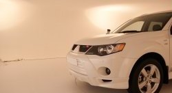 2 849 р. Накладка переднего бампера Sport Mitsubishi Outlander XL (CW)  дорестайлинг (2005-2009) (Неокрашенная)  с доставкой в г. Кемерово. Увеличить фотографию 2