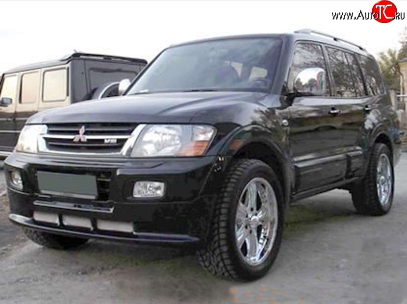 10 599 р. Накладка переднего бампера Rally Mitsubishi Pajero 3 V70 дорестайлинг (1999-2003) (Неокрашенная)  с доставкой в г. Кемерово