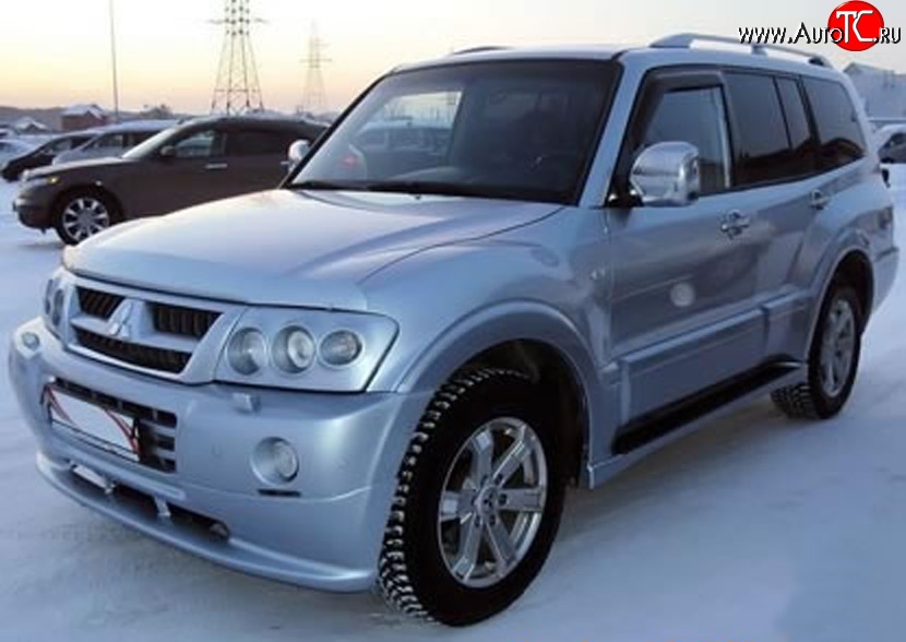 10 599 р. Накладка переднего бампера Sport Mitsubishi Pajero 3 V70 дорестайлинг (1999-2003) (Неокрашенная)  с доставкой в г. Кемерово