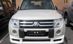 10 599 р. Накладка переднего бампера Sport Mitsubishi Pajero 4 V80 дорестайлинг (2006-2011) (Неокрашенная)  с доставкой в г. Кемерово. Увеличить фотографию 1