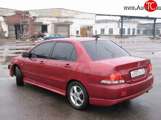 4 049 р. Накладка заднего бампера на Mitsubishi Lancer 9 CS седан 1-ый рестайлинг (2003-2005)  с доставкой в г. Кемерово