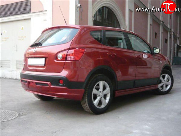 5 199 р. Накладка заднего бампера Городская Легенда Nissan Qashqai 1 J10 рестайлинг (2010-2013) (Неокрашенная)  с доставкой в г. Кемерово