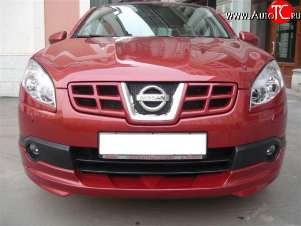 5 799 р. Накладка переднего бампера Городская Легенда Nissan Qashqai 1 дорестайлинг (2007-2010) (Неокрашенная)  с доставкой в г. Кемерово