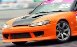 5 349 р. Передний бампер V-speed Nissan Silvia S15 (1999-2002) (Неокрашенный)  с доставкой в г. Кемерово. Увеличить фотографию 2
