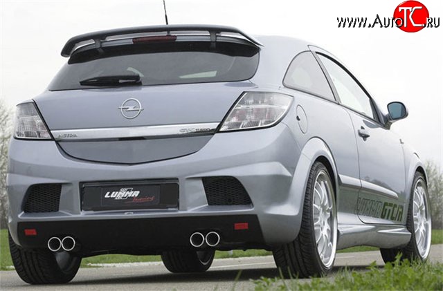 5 349 р. Задний бампер Lumma Opel Astra H GTC хэтчбек 3 дв. дорестайлинг (2004-2006) (Неокрашенный)  с доставкой в г. Кемерово