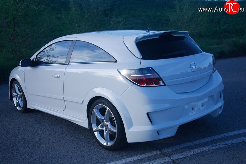 10 399 р. Задний бампер DM-Style  Opel Astra  H GTC (2004-2011) хэтчбек 3 дв. дорестайлинг, хэтчбек 3 дв. рестайлинг (Без сетки, Неокрашенный)  с доставкой в г. Кемерово