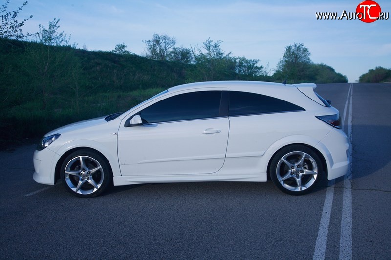 4 599 р. Пороги накладки DM-Style  Opel Astra  H GTC (2004-2011) хэтчбек 3 дв. дорестайлинг, хэтчбек 3 дв. рестайлинг (Неокрашенные)  с доставкой в г. Кемерово
