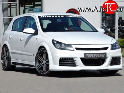 10 499 р. Передний бампер Rieger Opel Astra H седан дорестайлинг (2004-2007) (Неокрашенный)  с доставкой в г. Кемерово