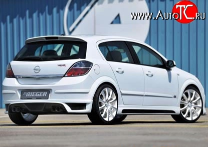 5 899 р. Пороги накладки Rieger Opel Astra H хэтчбек 5дв дорестайлинг (2004-2007) (Неокрашенные)  с доставкой в г. Кемерово