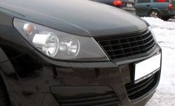 1 149 р. Реснички Sport на фары  Opel Astra ( H,  H GTC) (2004-2015) седан дорестайлинг, универсал, хэтчбек 3 дв. дорестайлинг, хэтчбек 5дв дорестайлинг, хэтчбек 3 дв. рестайлинг, универсал рестайлинг, хэтчбек 5дв рестайлинг (Неокрашенные)  с доставкой в г. Кемерово. Увеличить фотографию 3