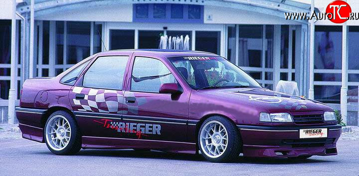 4 999 р. Накладка переднего бампера Rieger Opel Vectra A седан рестайлинг (1992-1995)  с доставкой в г. Кемерово